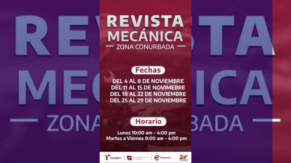 Inicia Revista Mecánica 2024 para transporte público en zona conurbada