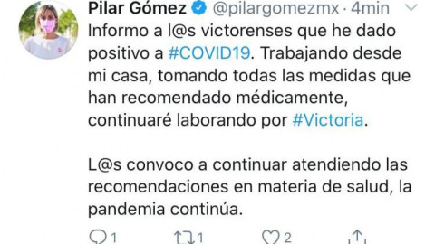 Da positivo Pilar Gómez a Covid-19