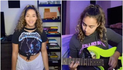 Critican a Tiktoker por usar playera de Metallica y los deja con la boca abierta