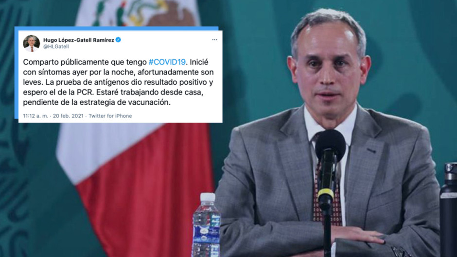 Hugo Lopéz-Gatell da positivo a Covid-19