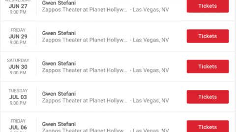 Gwen Stefani comienza residencia en Las Vegas en junio