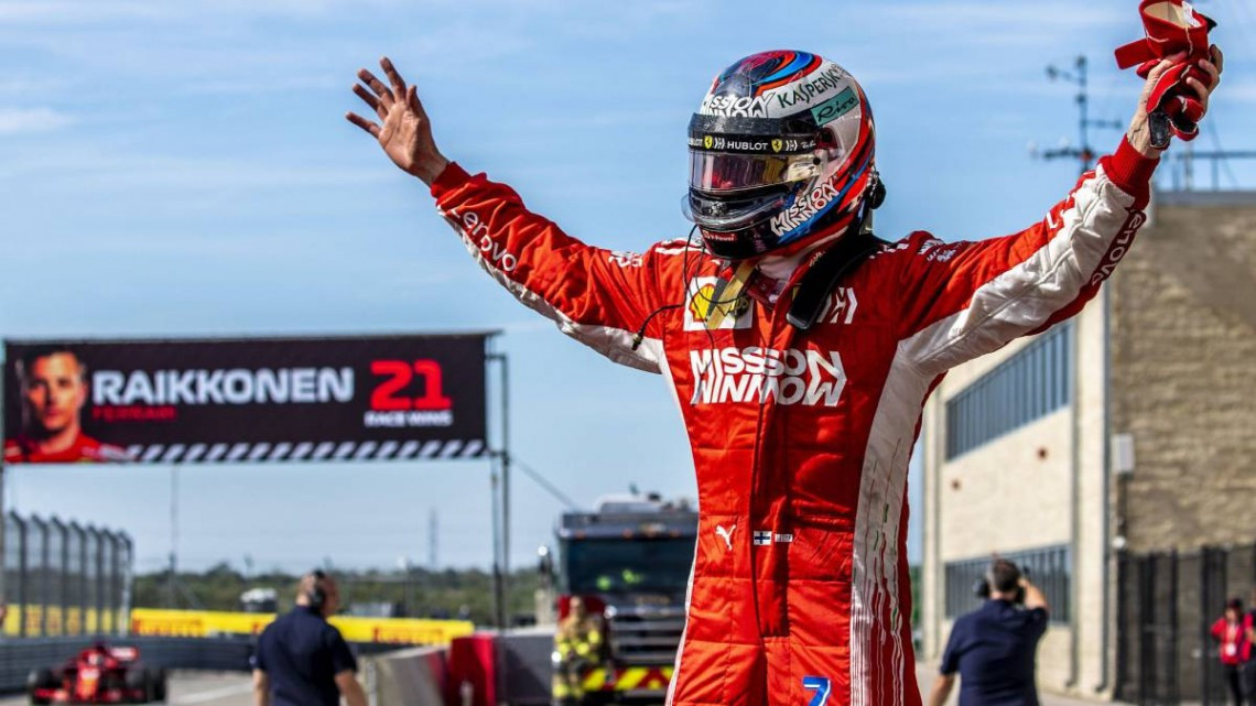 Kimi Raikkonen se lleva el GP de EU, Checo Pérez termina en décima posición