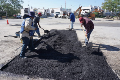 Rehabilita Gobierno de Reynosa cruce en calle Jaime Nunó