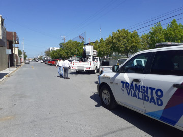 Informa Tránsito cambio de circulación en colonia Longoria 