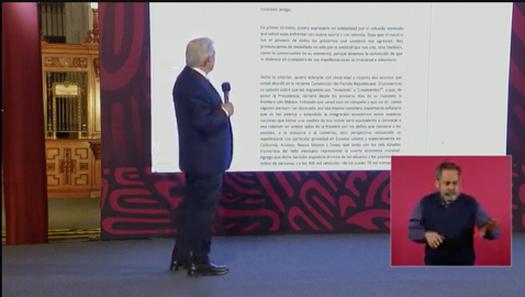 Revela AMLO carta que envió a Trump por amago de cierre de la frontera