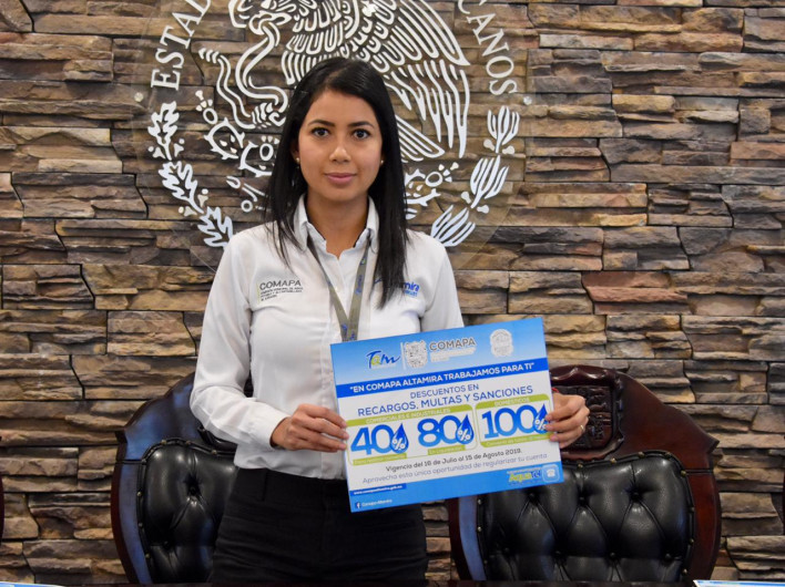 Implementa Comapa Altamira campaña de descuentos en beneficio de sus usuarios