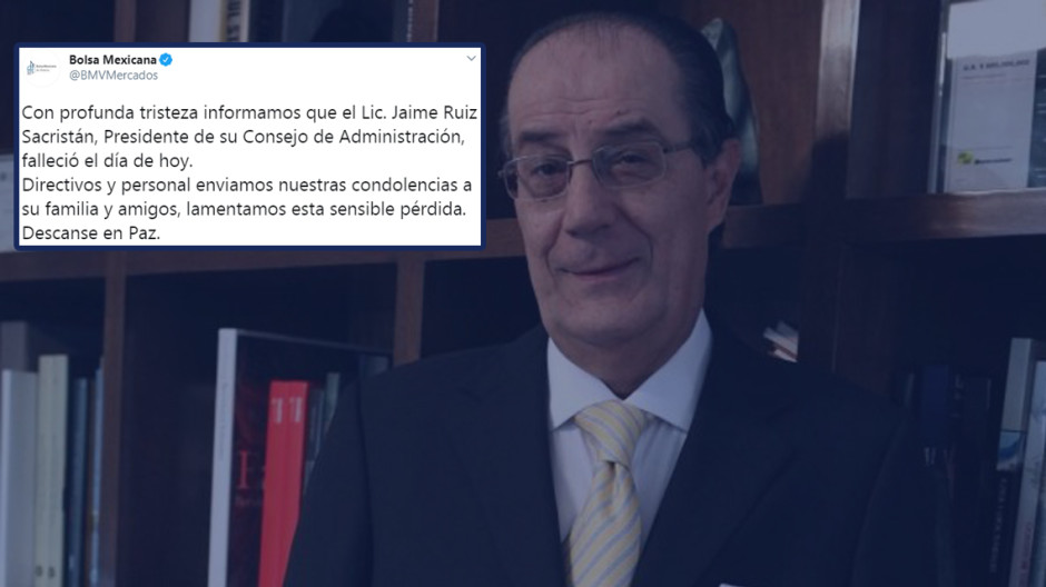 Muere el presidente de la BMV por complicaciones por COVID-19