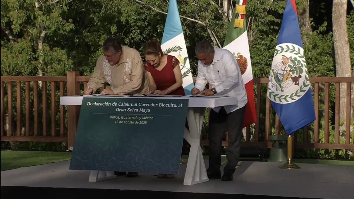 México, Belice y Guatemala firman acuerdo para crear el Corredor Biocultural de la Gran Selva Maya