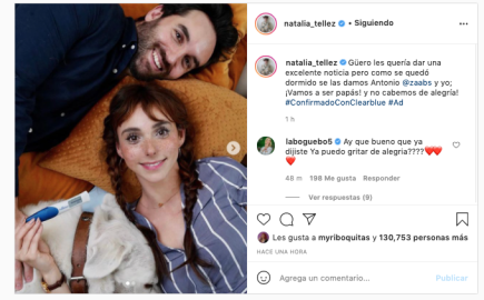 Natalia Téllez anuncia embarazo