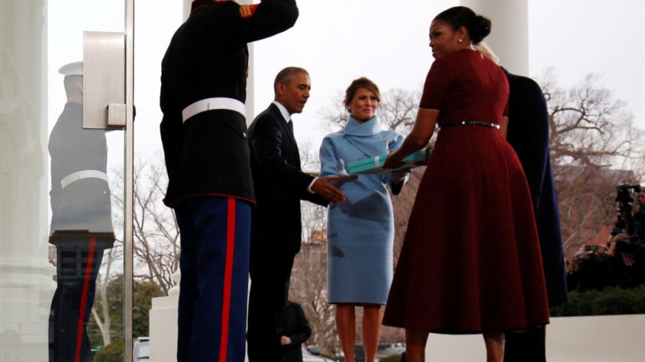 Barack y Michelle Obama reciben a Donald y Melania Trump en la Casa Blanca