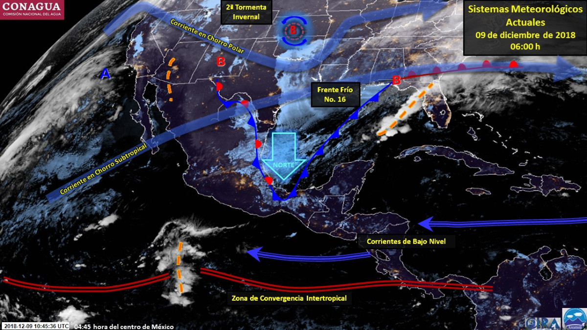 Tormentas puntuales en oriente y sureste del país