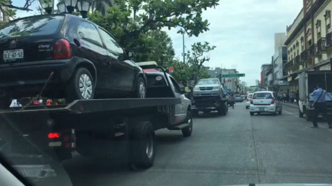 Operativo grúa en Tampico causa molestia en automovilistas