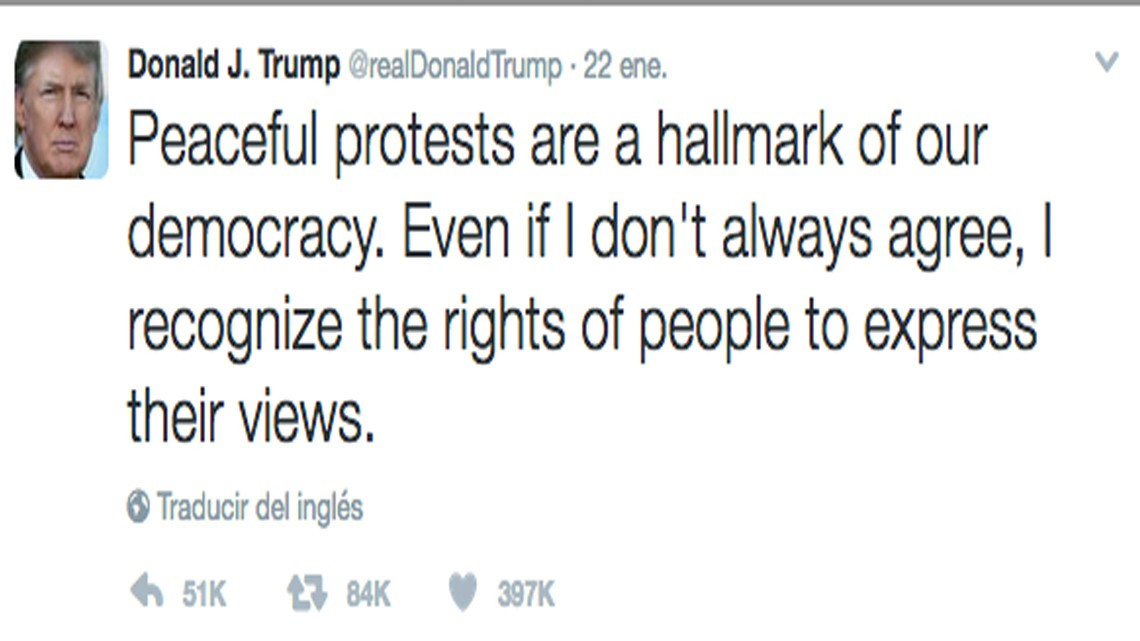 Los 10 tuits que más han gustado del Presidente Trump