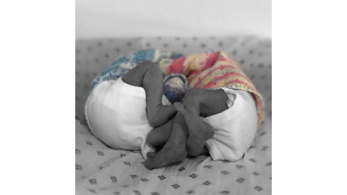 Ludwika presenta a sus pequeños mellizos