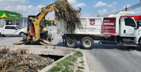Desazolva Gobierno de Reynosa drenes y canales pluviales