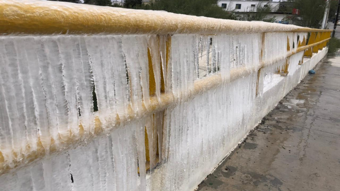 Sorprende puente congelado en Reynosa