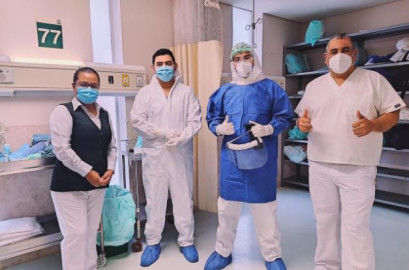 Enfermeros festejan su día desde la primera línea de lucha contra el covid