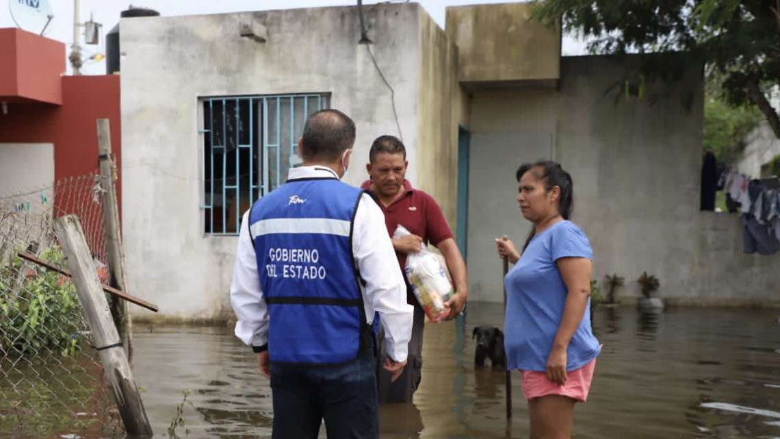 Continúan esfuerzos para apoyar a sectores afectados por lluvias en Tamaulipas