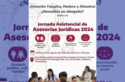 Tendrá zona conurbada Jornada Asistencial de Asesorías Jurídicas Gratuitas
