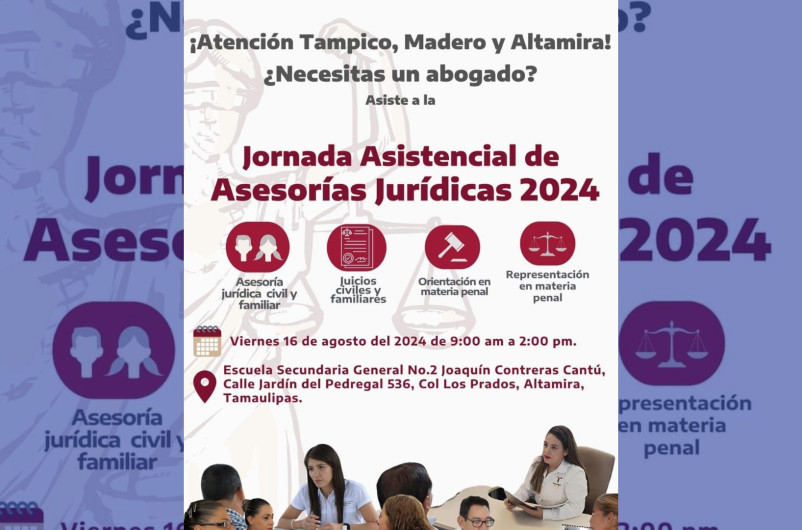 Tendrá zona conurbada Jornada Asistencial de Asesorías Jurídicas Gratuitas