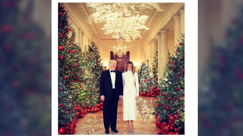 Así luce la foto oficial de la pareja presidencial en Navidad