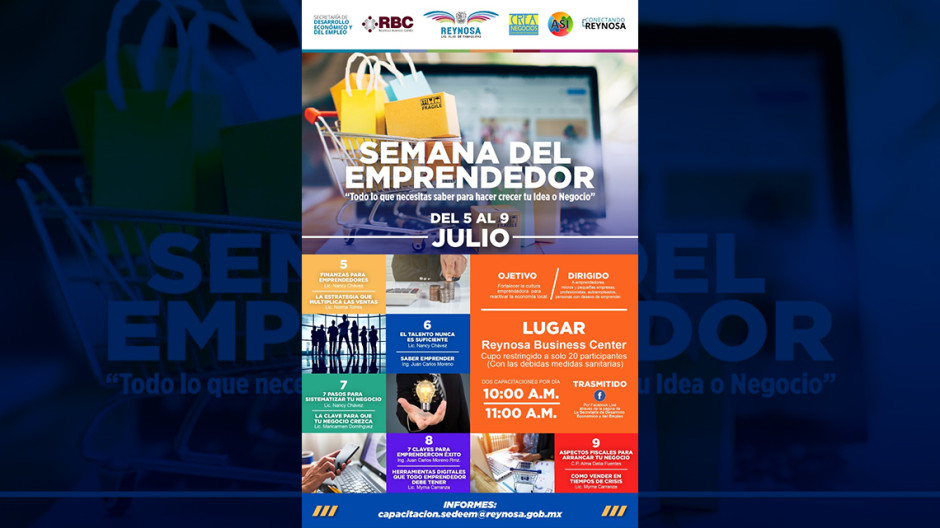 Inicia Municipio la 'Semana del Emprendedor' este lunes 5 de julio