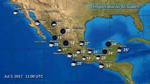 Por onda tropical lluvias continuarán en varios estados del país