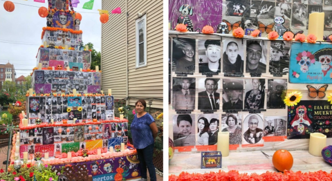 Mexicana celebra día de Muertos con impresionante altar; cientos de personas visitan su casa 
