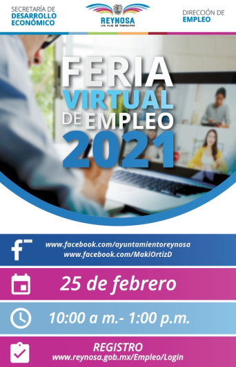 Ofrecerá vacantes diversas Feria Virtual de Empleo 2021