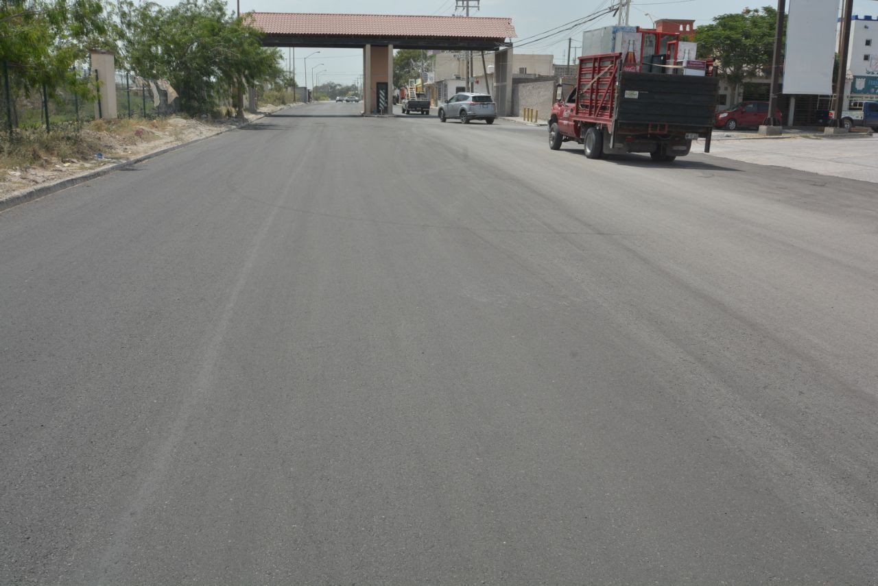 Rehabilita Municipio circuito vial entre bulevar Hidalgo y Ribereña