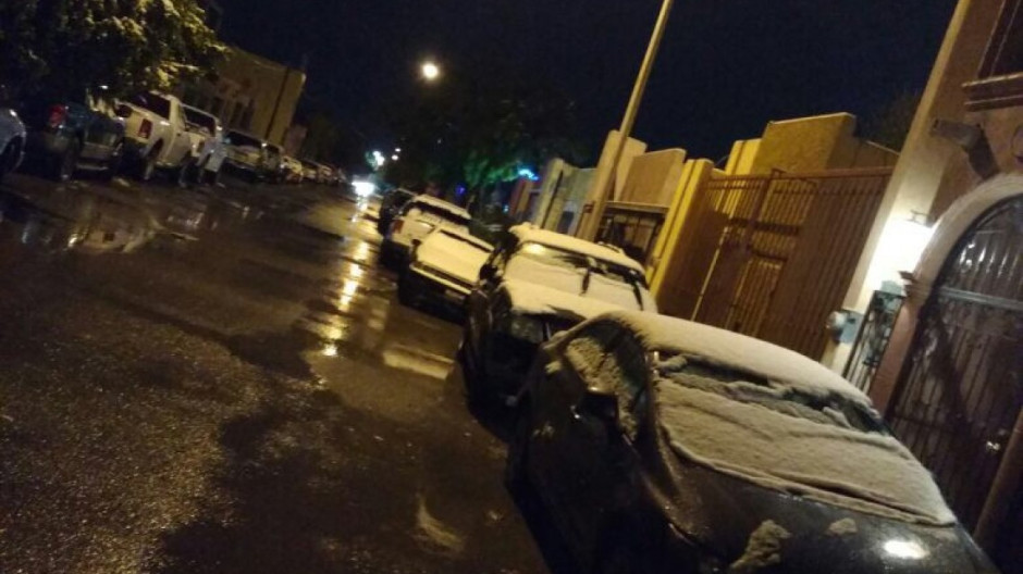 Comienza a nevar en Reynosa (Video)