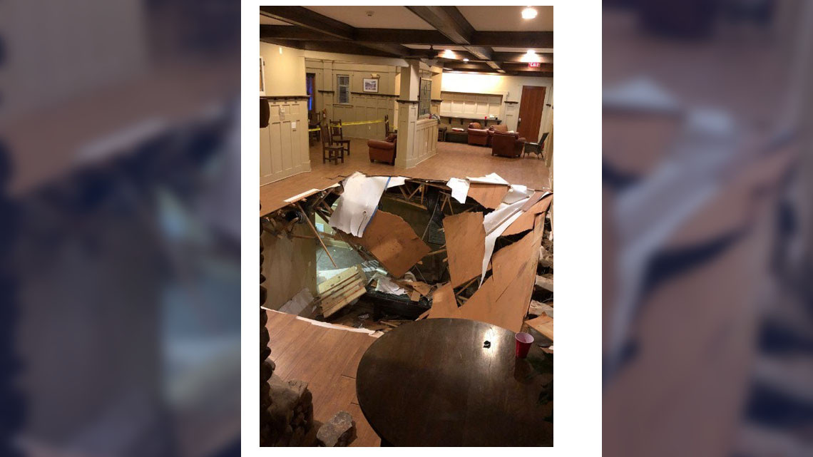 30 heridos tras derrumbe en la casa club del apartamento en Clemson, Carolina del Sur