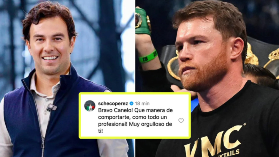 “Muy orgulloso de ti”: el apoyo de Sergio Pérez a Canelo Álvarez tras caer con Crawford