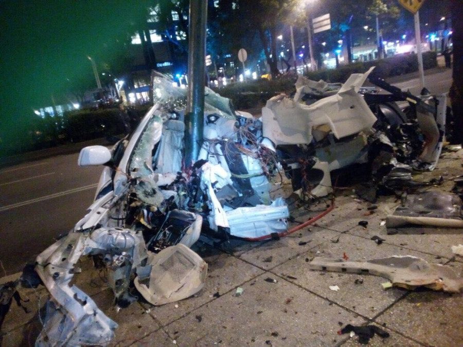 Conductor que se estrella en Reforma es trasladado al Reclusorio Sur