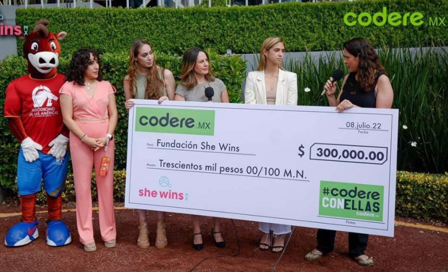 Fundación She Wins recibe donación de 300 mil pesos 