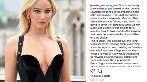 Jennifer Lawrence responde a su 'polémica' foto