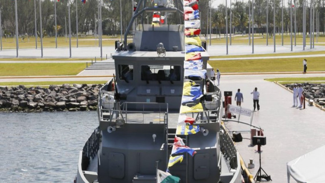 Patrulla Costera ARM Chichen Itzá PC-340 es abanderada por EPN