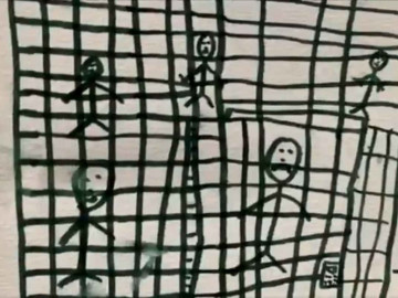 Así dibujan niños migrantes los albergues