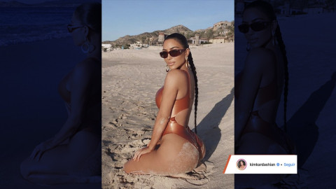 ¡Qué calor! Kim Kardashian enciende las redes con infartante bikini en Los Cabos