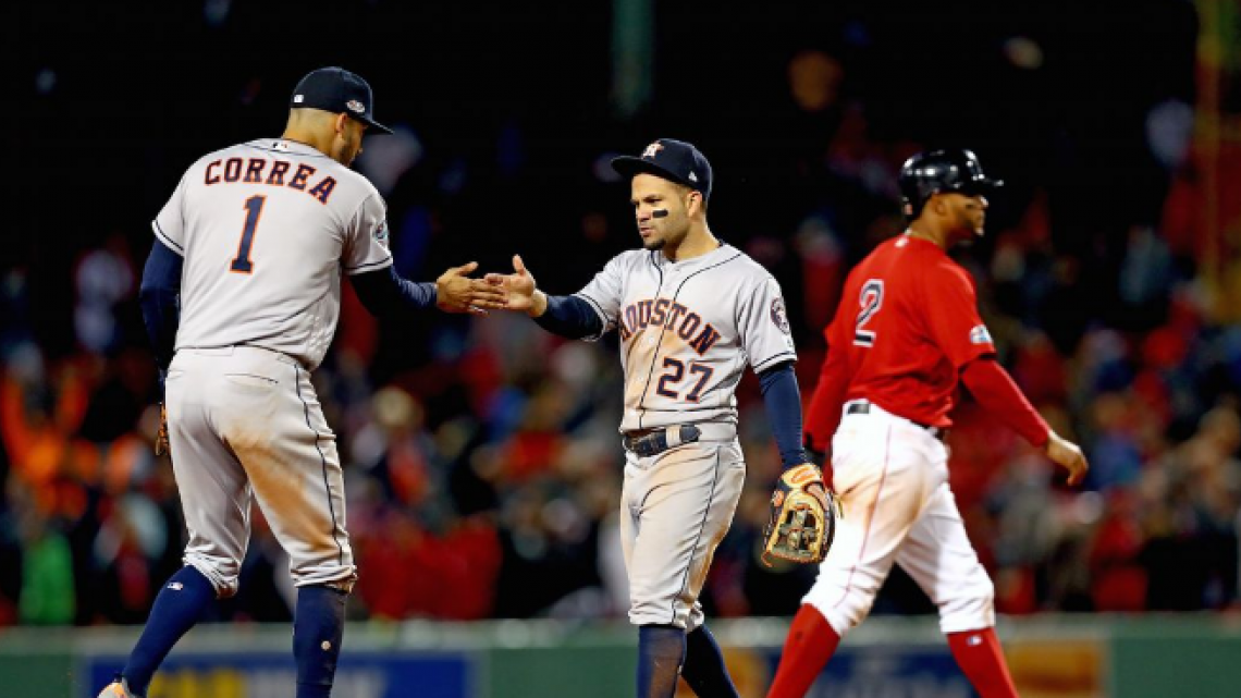 Astros vencen a Boston, van a la cabeza de la Liga Americana