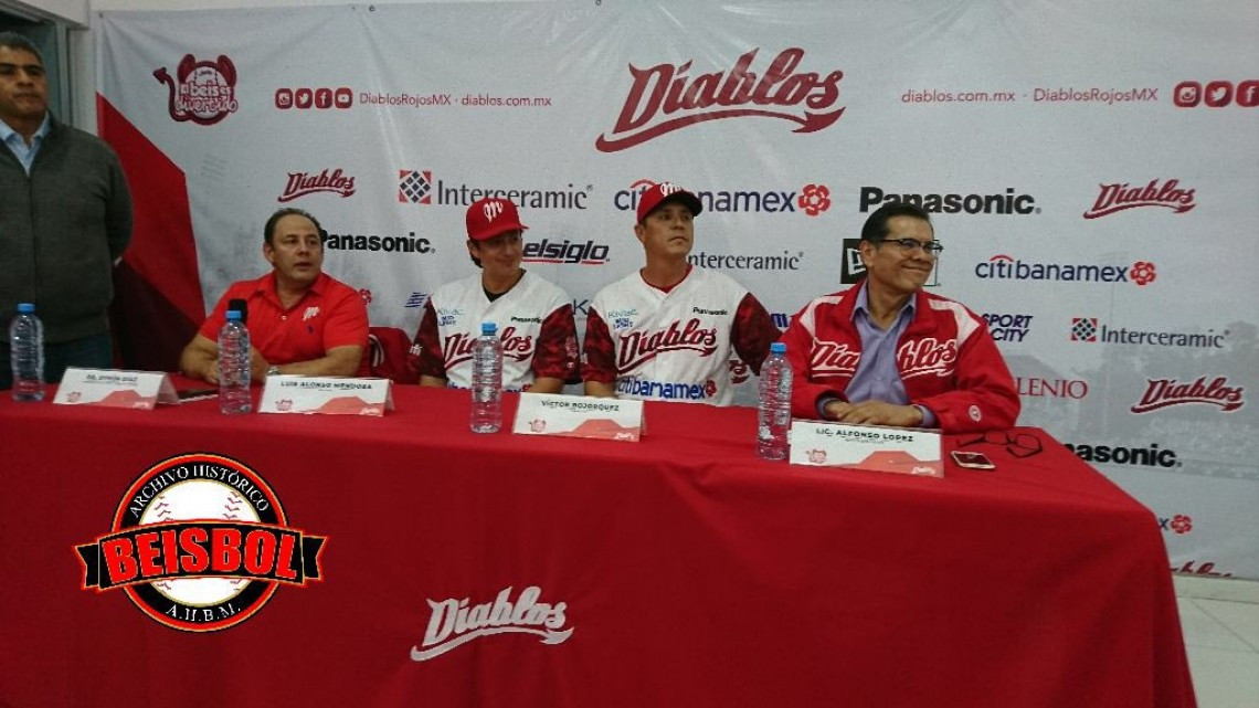 Presenta Diablos Rojos a Luis Alonso Mendoza como refuerzo