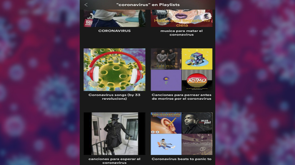 ¡Sin temor a nada! Crean playlists en Spotify por Coronavirus 