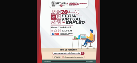 Ofrecen trabajo hoy en Feria Virtual de Empleo en Reynosa