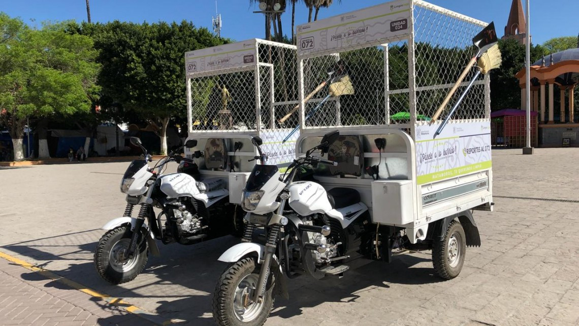 Asignan dos motociclistas para la recolección de basura al 072