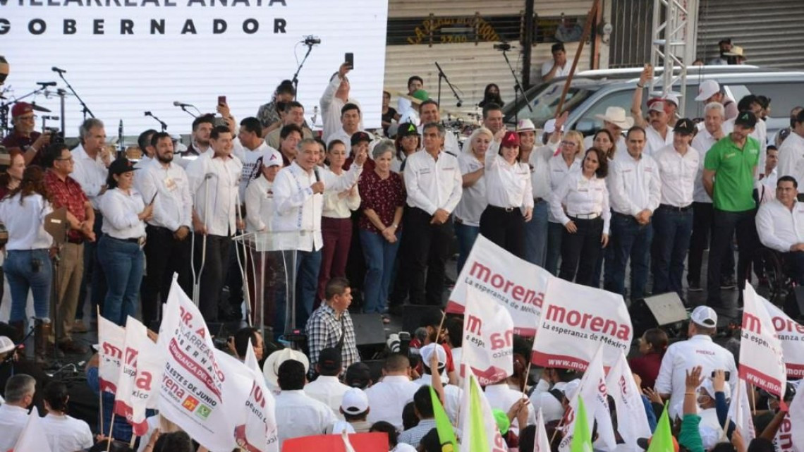 Cierra Américo con plana mayor de Morena en Nuevo Laredo