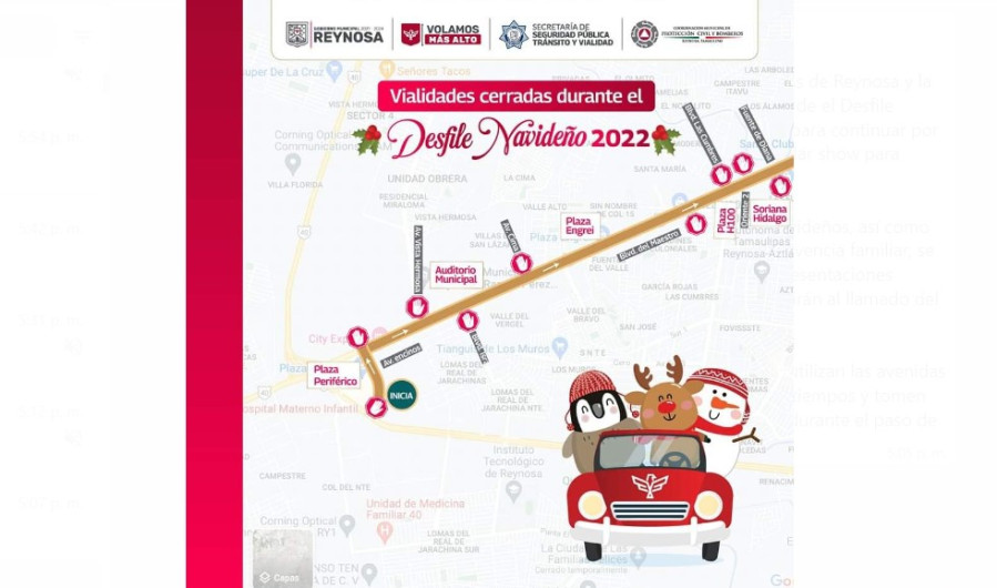 Disfrutarán familias Desfile Navideño este viernes 9 de diciembre
