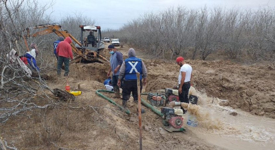 Repara COMAPA Reynosa importante fuga de agua