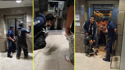 Rescatan a 8 personas atrapadas en elevador de Clínica Plus del IMSS en Matamoros