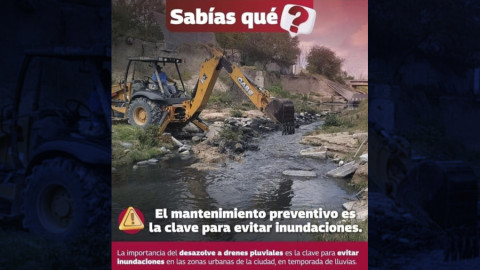 Mantenimiento en red vial primaria previene encharcamientos