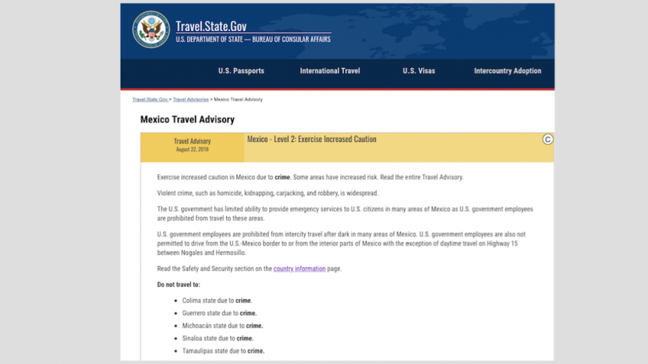 EU aumenta alertas para México y prohibe a sus empleados viajar a Guerrero